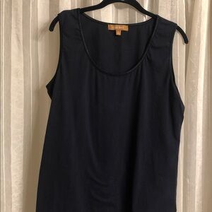 Ellen Tracy Classic Navy Blue Tank Top